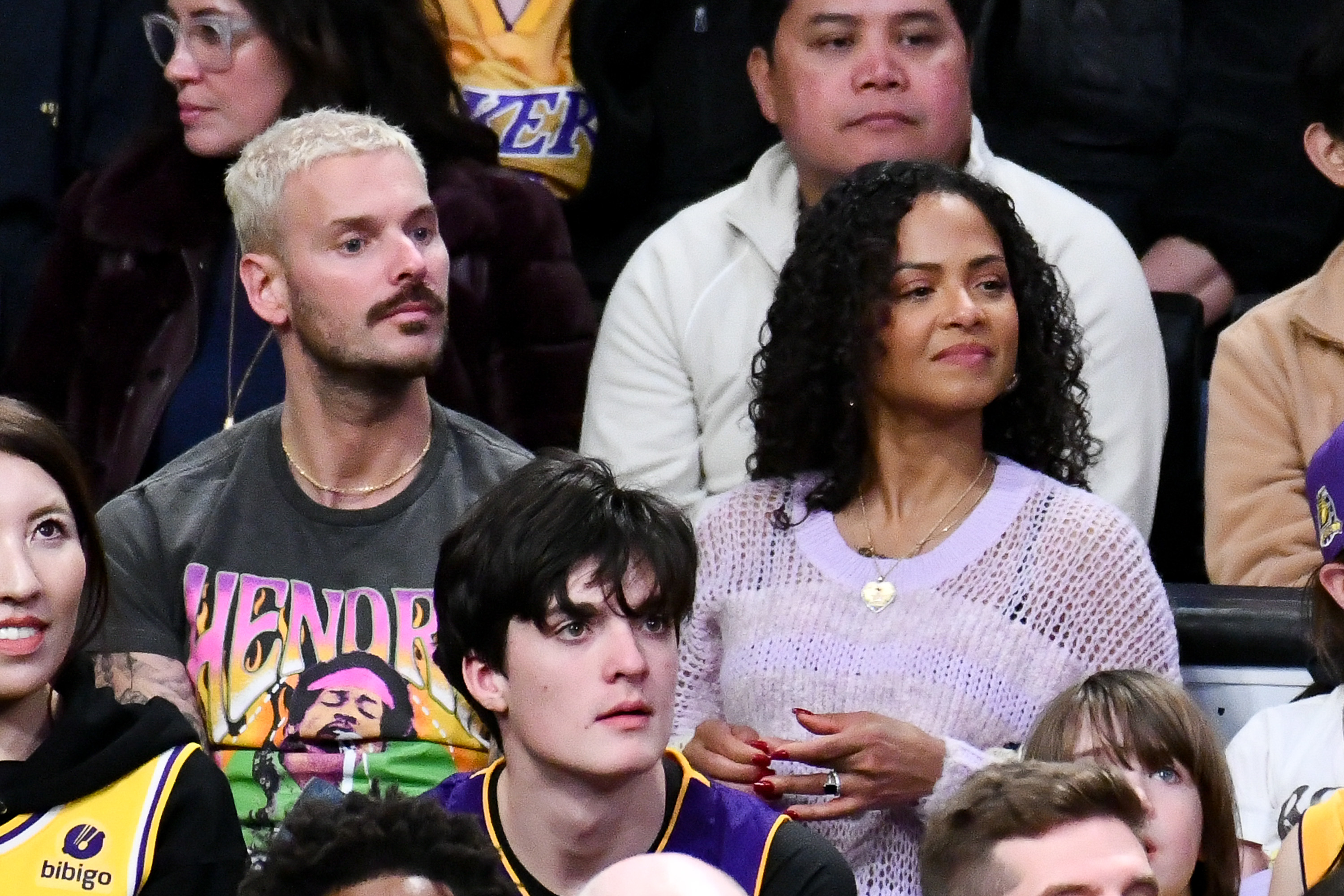 Celebrities At The Los Angeles Lakers Game