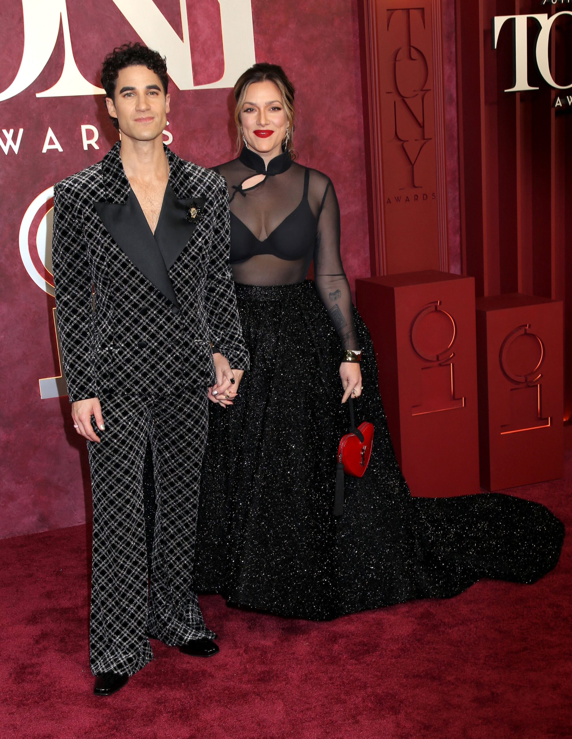 Darren Criss and Mia Swier attending the 78th Annual Tony Awards held at Radio City Music Hall in New York City, NY on June 8, 2025