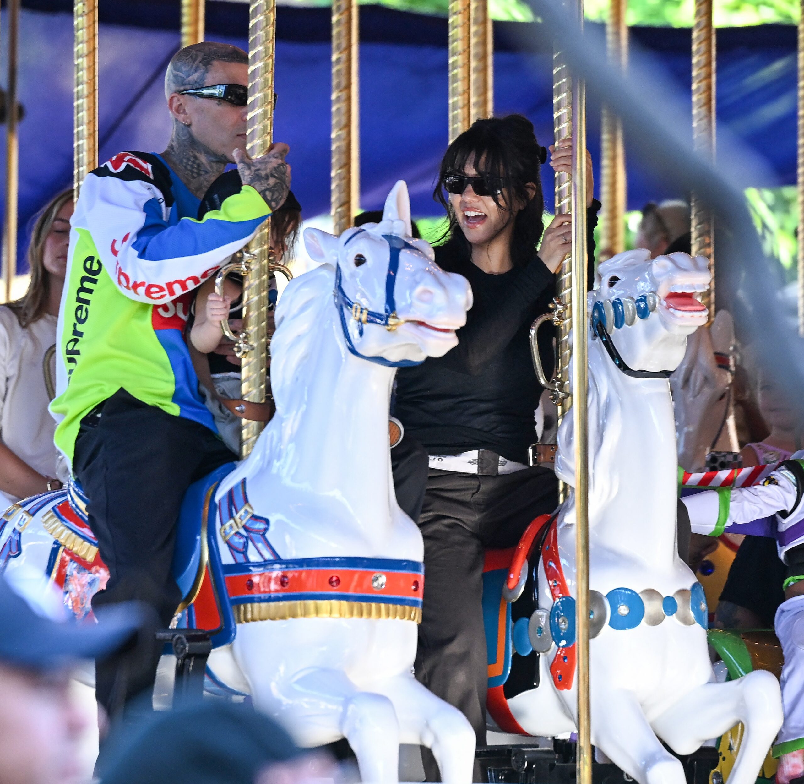 Travis Barker, Kourtney Kardashian, baby son Rocky Thirteen Barker, Disneyland